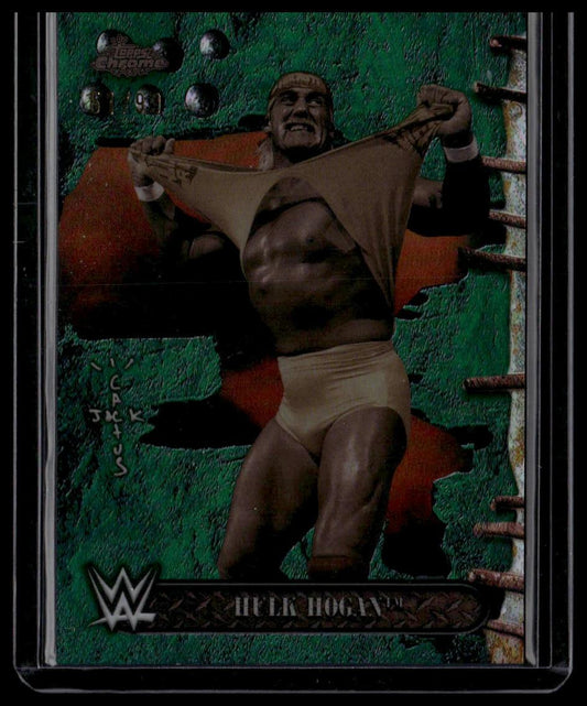 2025 Topps Chrome WWE x Cactus Jack #60 Hulk Hogan Green #/99