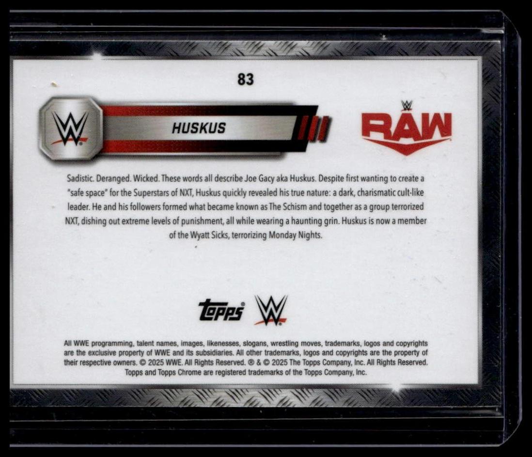 2025 Topps Chrome Sapphire Edition WWE #83 Huskus Green #/75