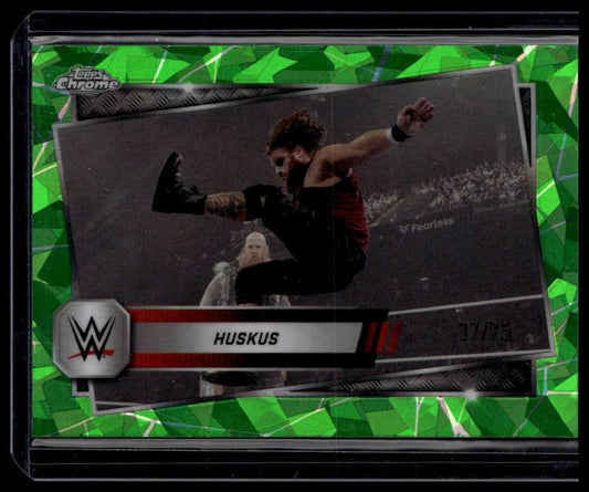 2025 Topps Chrome Sapphire Edition WWE #83 Huskus Green #/75
