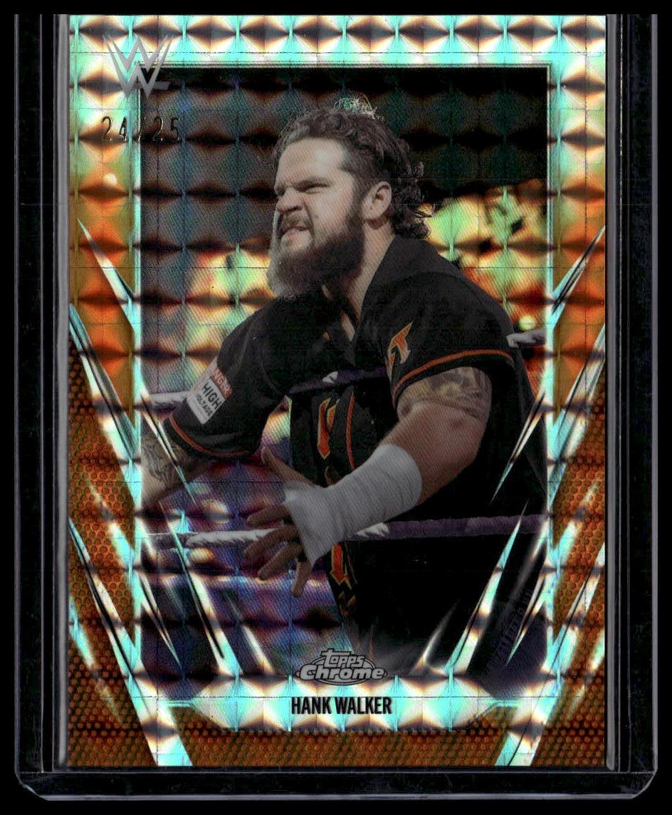 2026 Topps Chrome WWE #195 Hank Walker Orange Geometric Refractor #/25