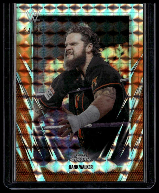 2026 Topps Chrome WWE #195 Hank Walker Orange Geometric Refractor #/25