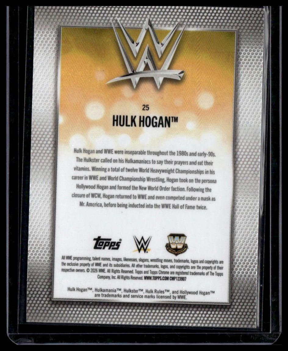 2026 Topps Chrome WWE #25 Hulk Hogan Prism Refractor