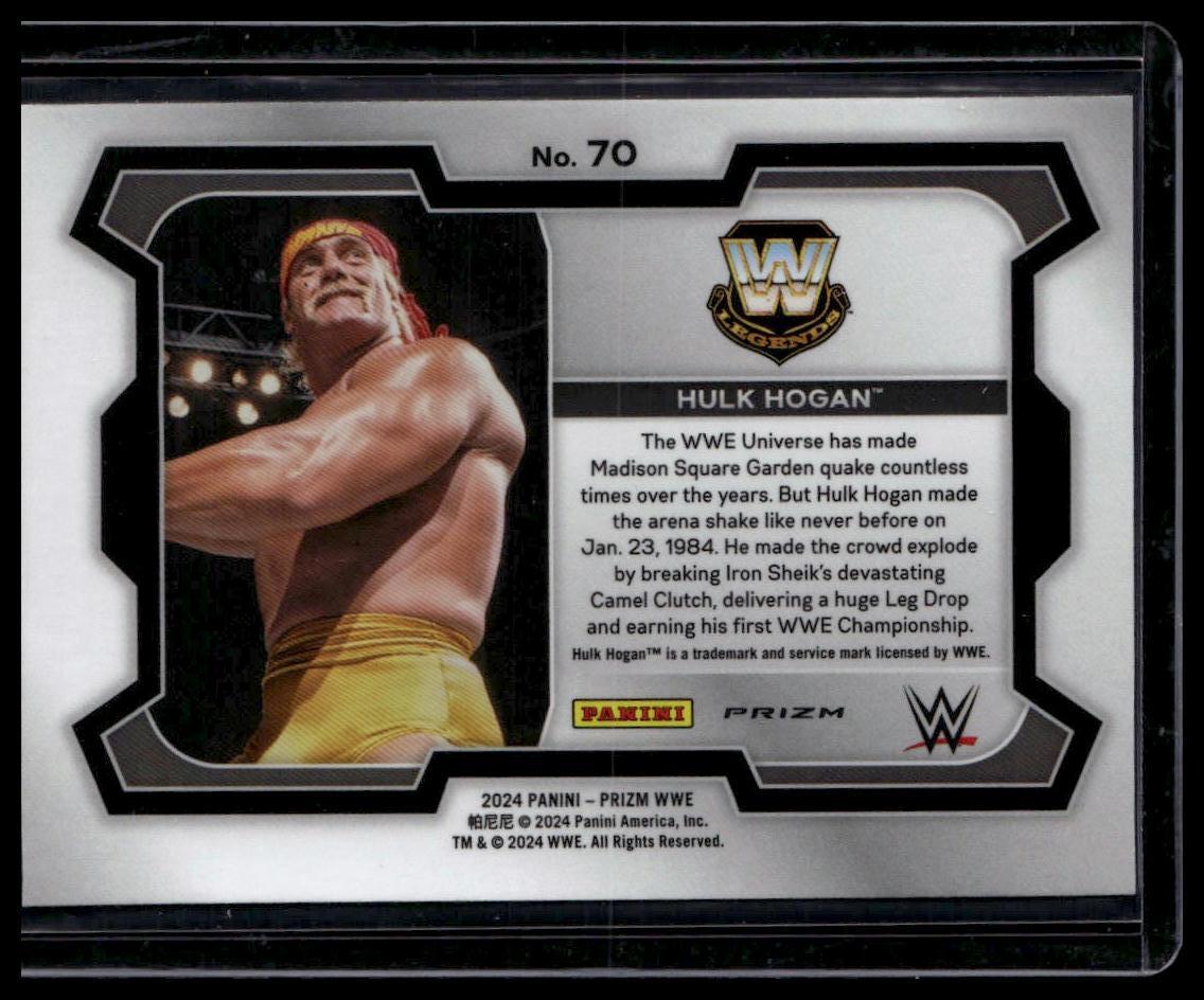 2024 Panini Prizm WWE #70 Hulk Hogan Red Prizms #/299