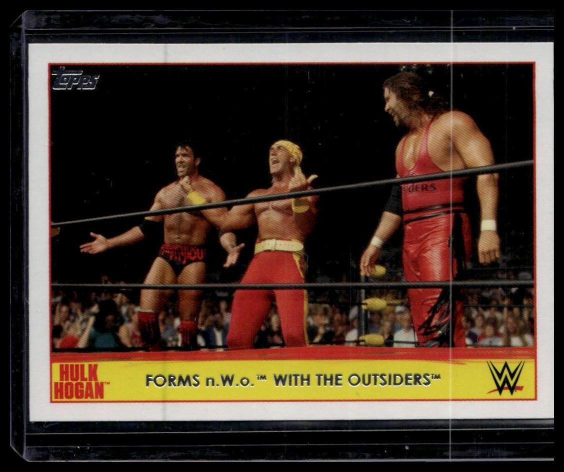 2015 Topps Chrome WWE #20 Forms n.W.o. with The Outsiders Hulk Hogan Tribute