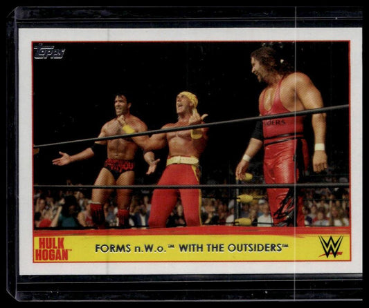 2015 Topps Chrome WWE #20 Forms n.W.o. with The Outsiders Hulk Hogan Tribute