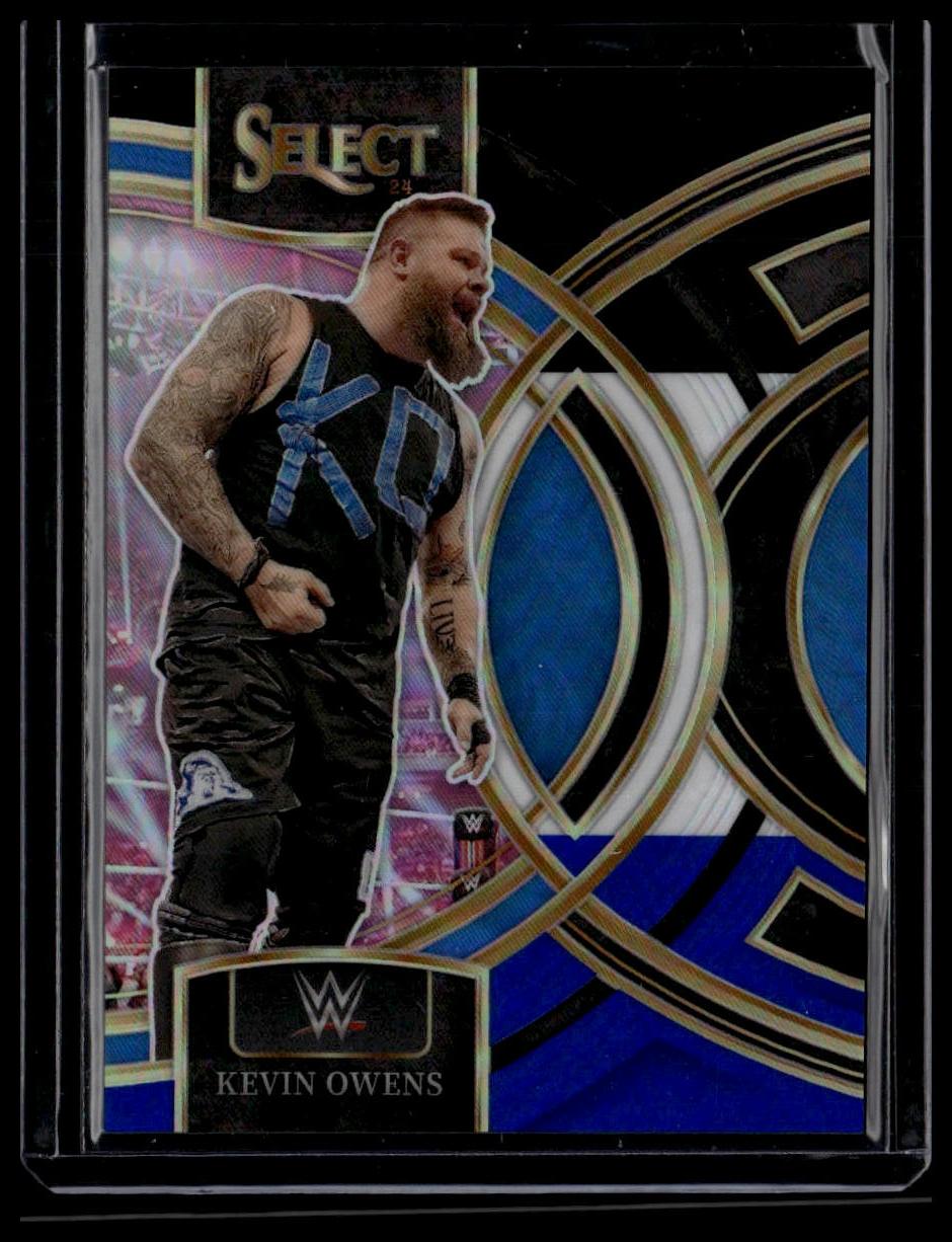 2024 Panini Select WWE #160 Kevin Owens Black and Blue Prizms #/399