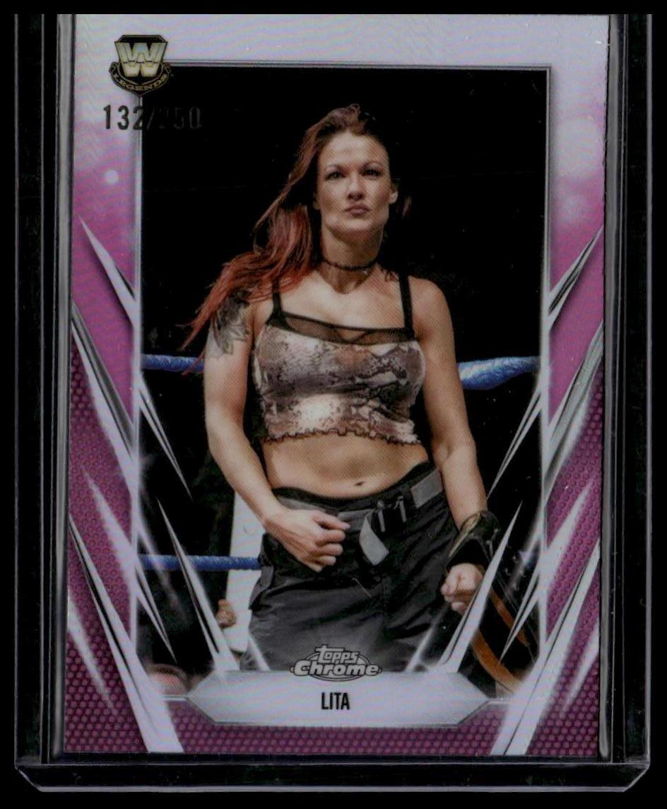 2026 Topps Chrome WWE #61 Lita Pink Refractor #/250