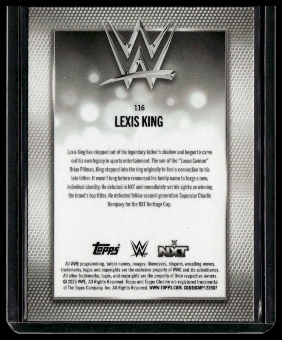 2026 Topps Chrome WWE #116 Lexis King Blue Geometric Refractor #/150