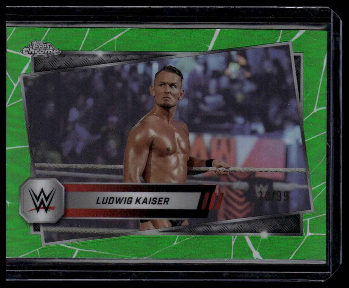2025 Topps Chrome WWE #129 Ludwig Kaiser Green Refractor #/99