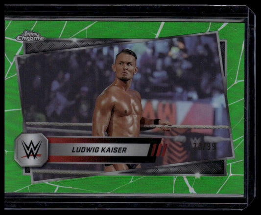 2025 Topps Chrome WWE #129 Ludwig Kaiser Green Refractor #/99