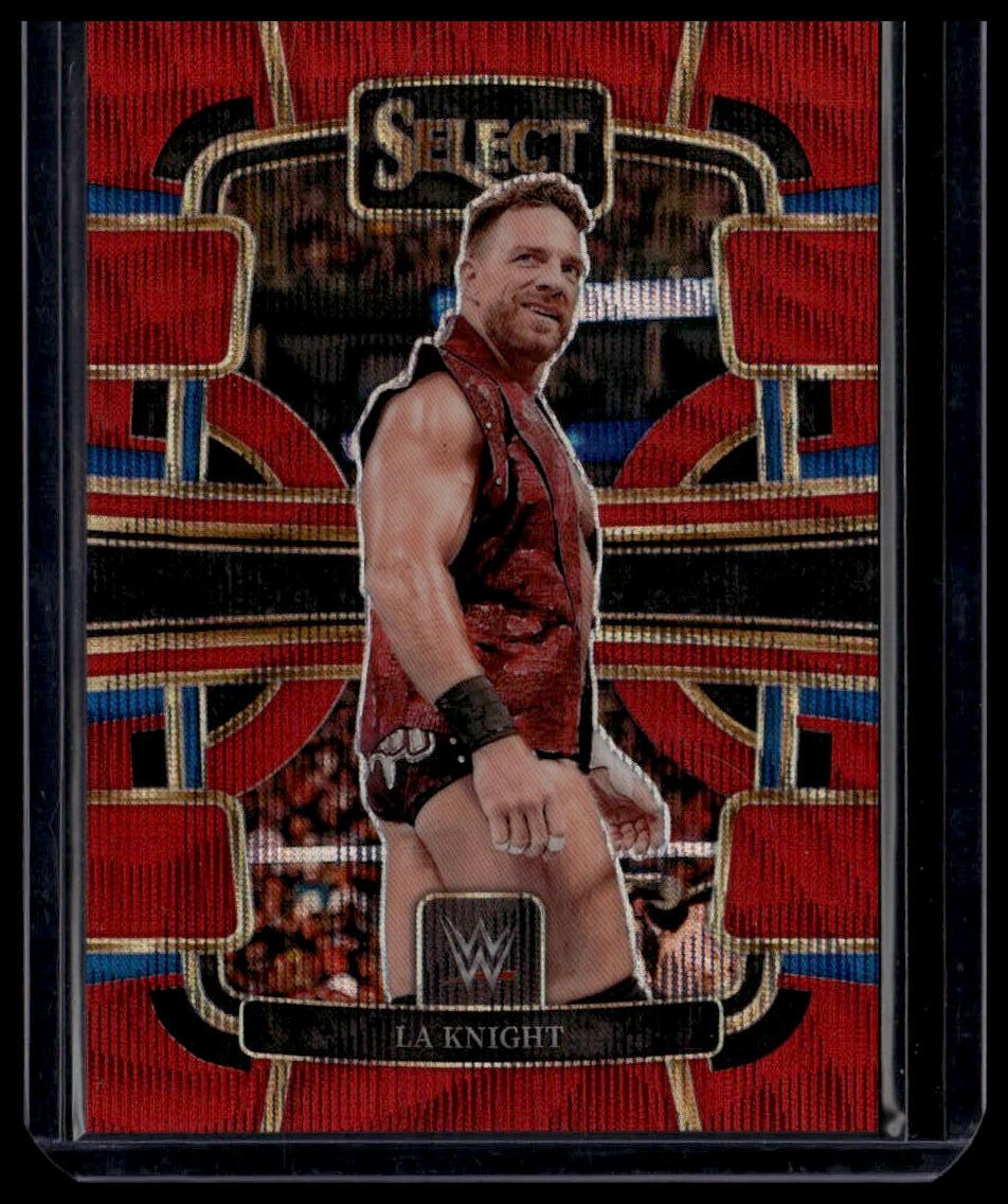 2024 Panini Select WWE #74 LA Knight Red Wave Prizms #/99