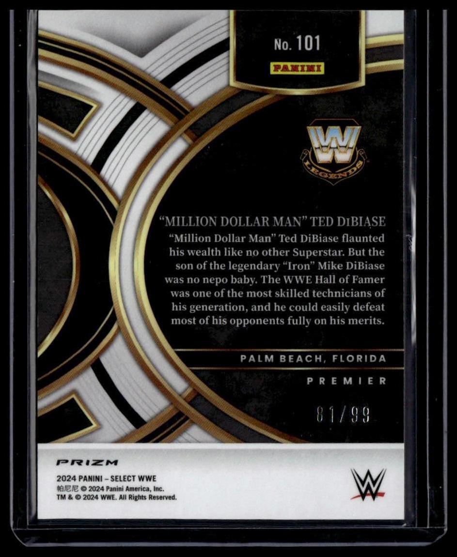 2024 Panini Select "Million Dollar Man" Ted DiBiase Red Wave Prizms #/99