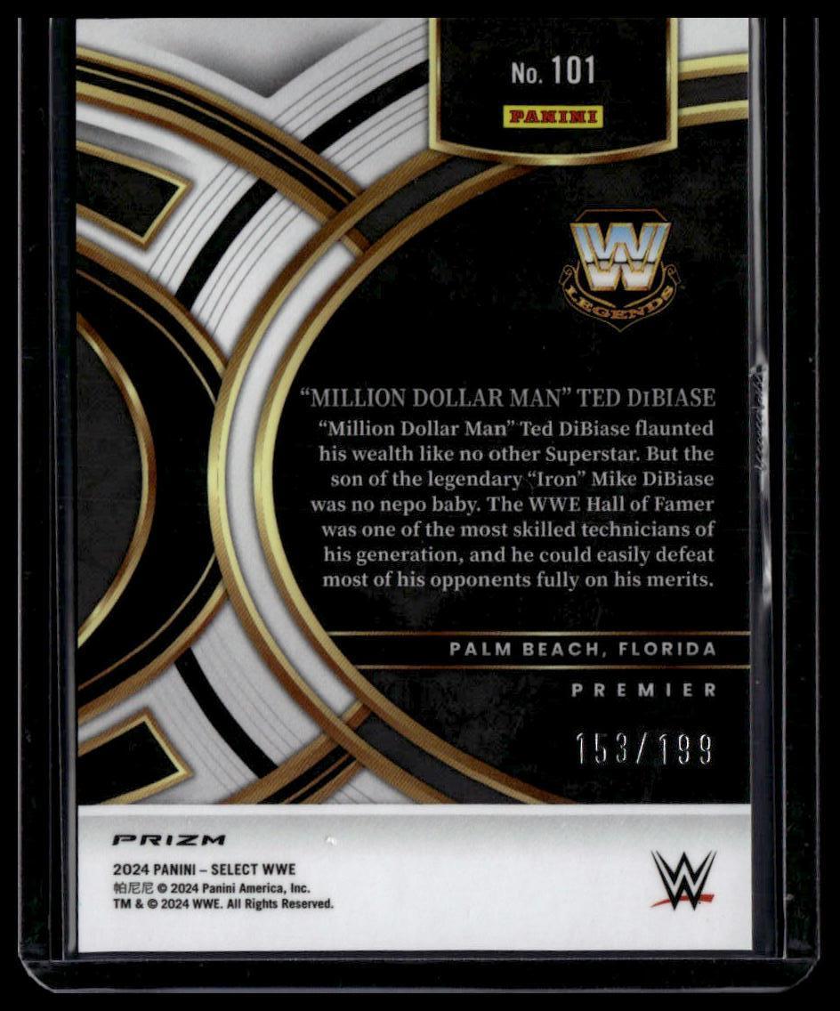 2024 Panini Select "Million Dollar Man" Ted DiBiase Light Blue Prizms #/249