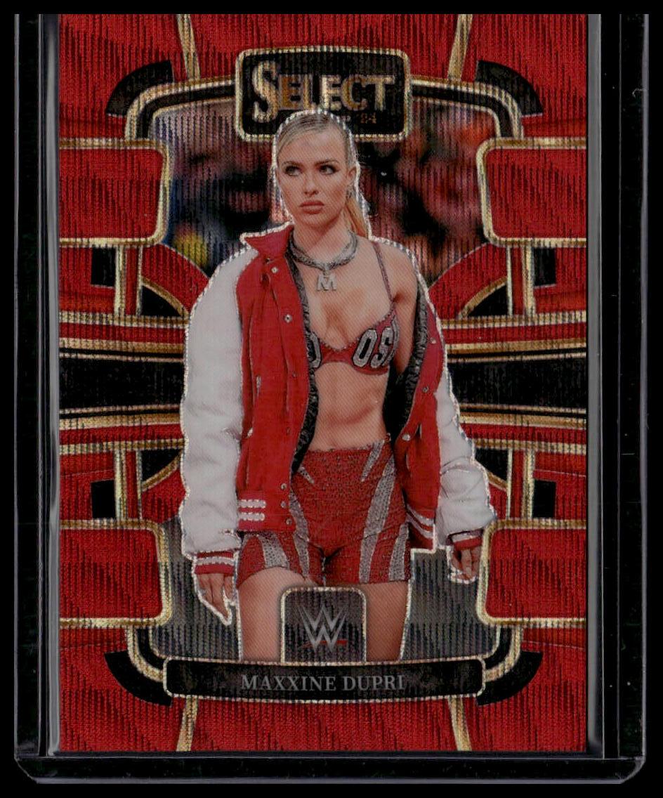 2024 Panini Select WWE #2 Maxxine Dupri Red Wave Prizms #/99