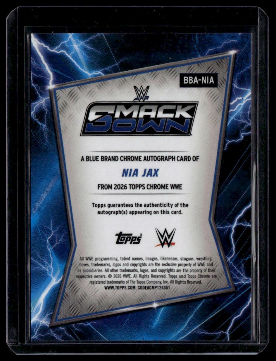 2026 Topps Chrome WWE #BBA-NIA Nia Jax Blue Brand Autographs
