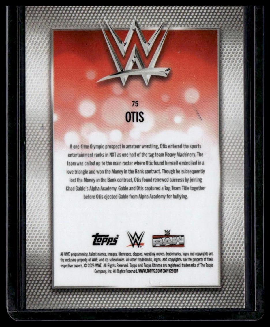 2026 Topps Chrome WWE #75 Otis Purple Geometric Refractor #/10