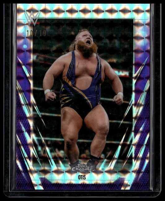 2026 Topps Chrome WWE #75 Otis Purple Geometric Refractor #/10