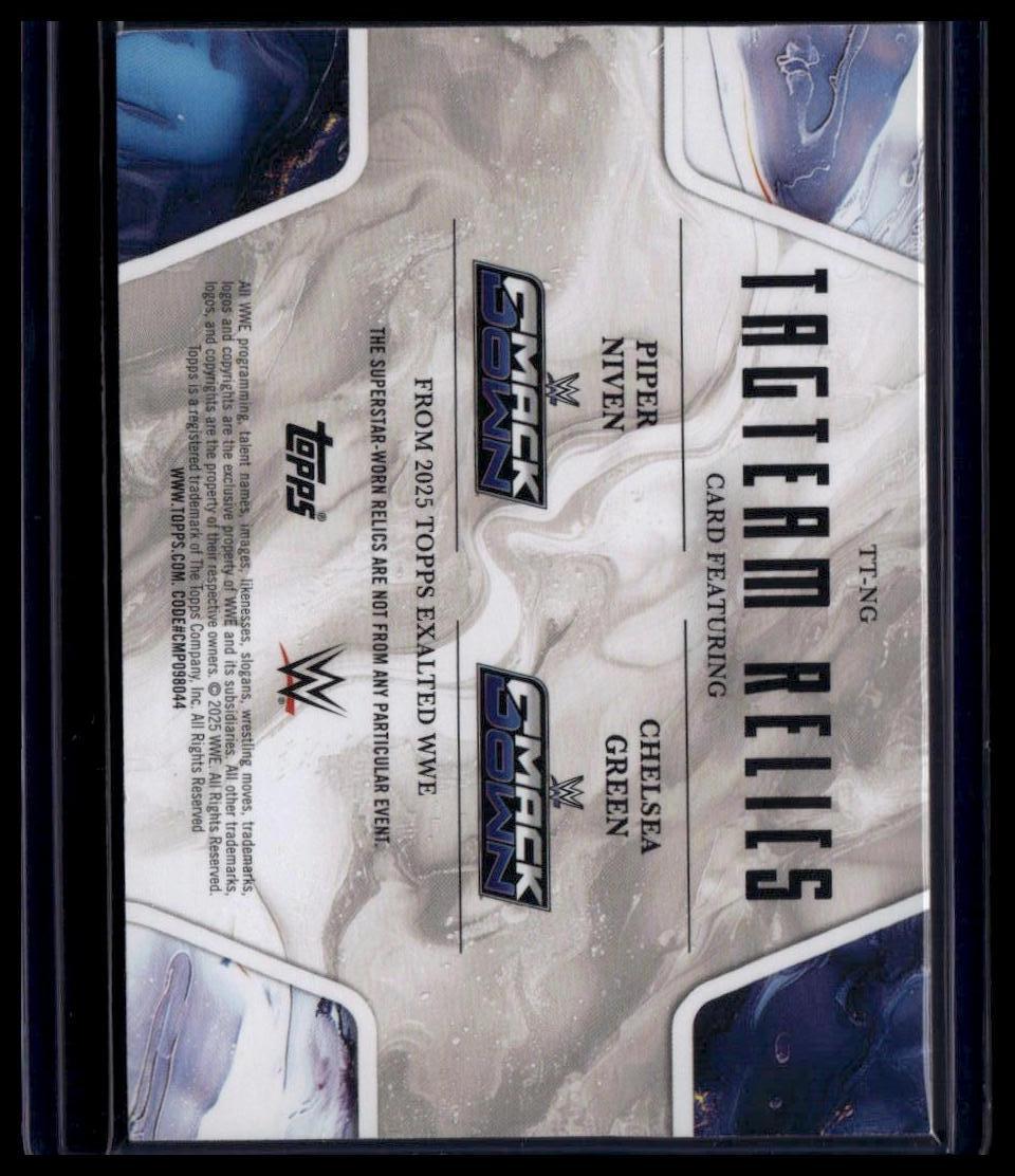 2025 Topps Exalted WWE #TT-NG Chelsea Green / Piper Niven Tag Team Relics
