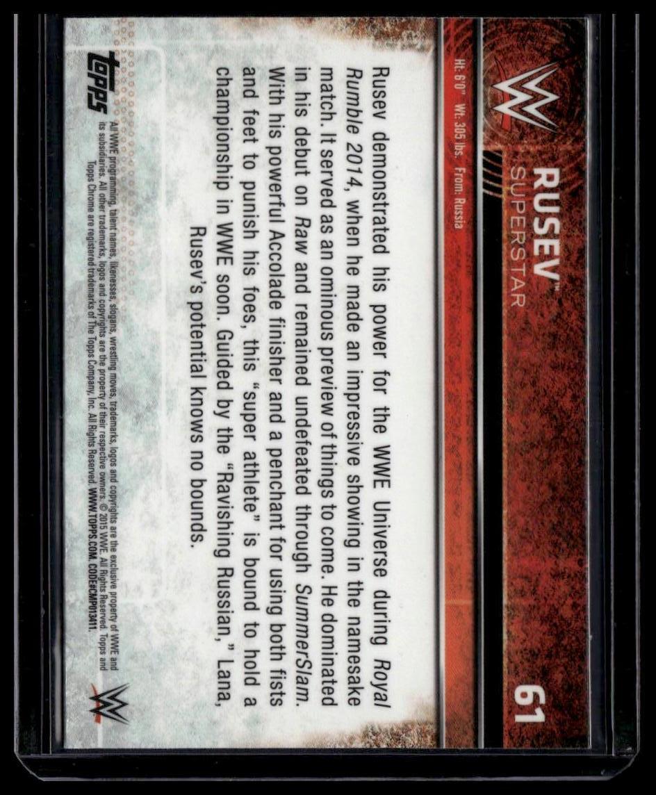 2015 Topps Chrome WWE #61 Rusev