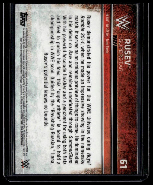 2015 Topps Chrome WWE #61 Rusev
