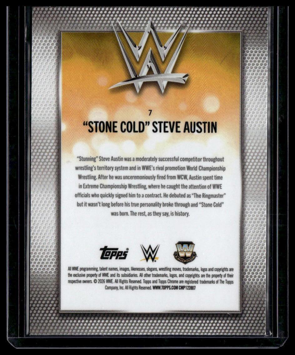 2026 Topps Chrome Sapphire Edition WWE #7 "Stone Cold" Steve Austin