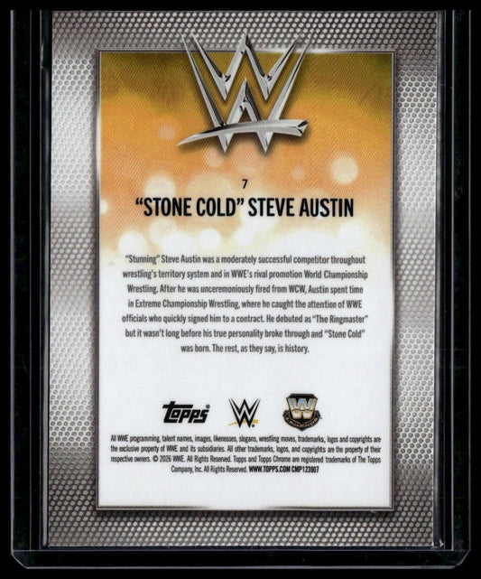 2026 Topps Chrome Sapphire Edition WWE #7 "Stone Cold" Steve Austin