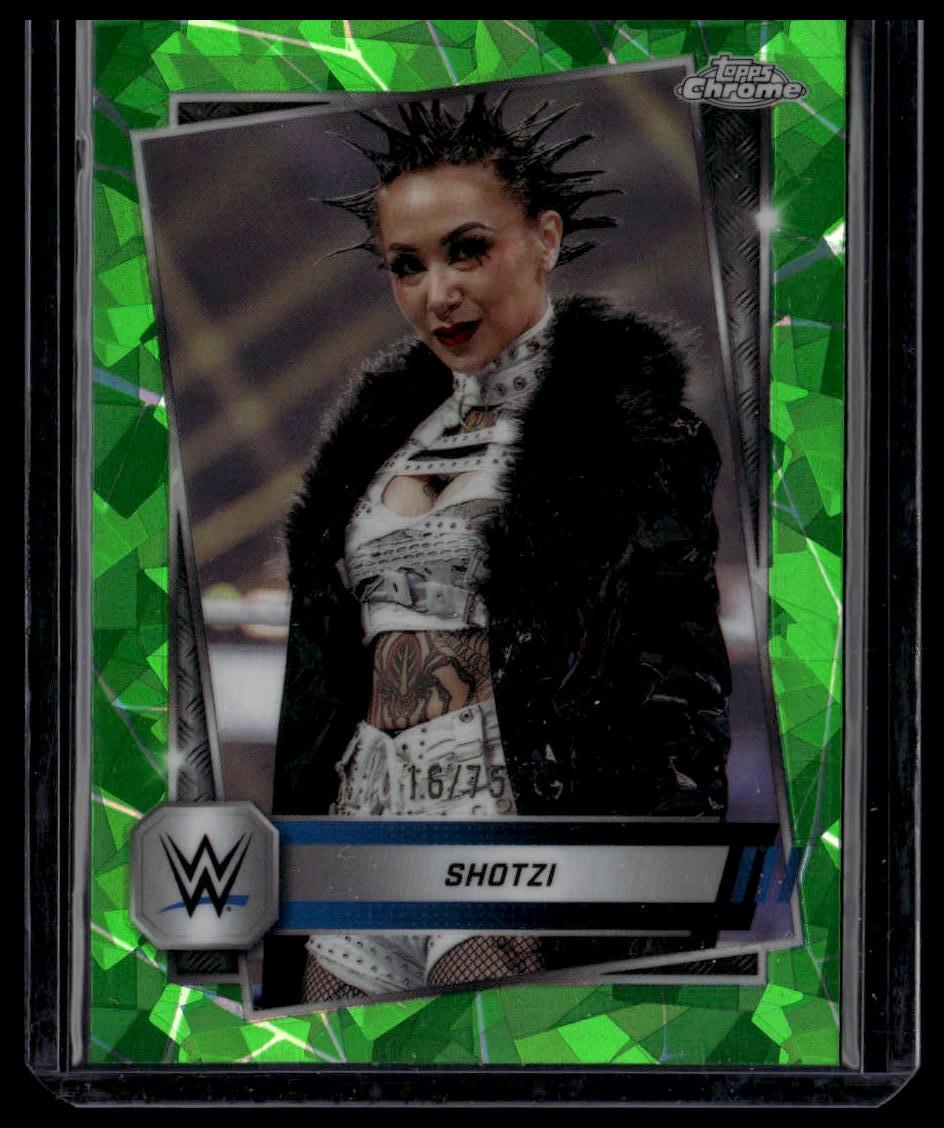 2025 Topps Chrome Sapphire Edition WWE #33 Shotzi Green #/75