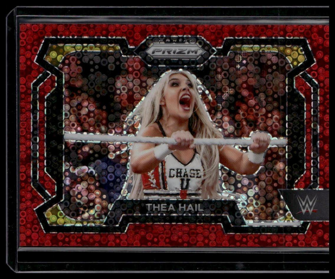 2023 Panini Prizm WWE #122 Thea Hail Under Card Red #/99
