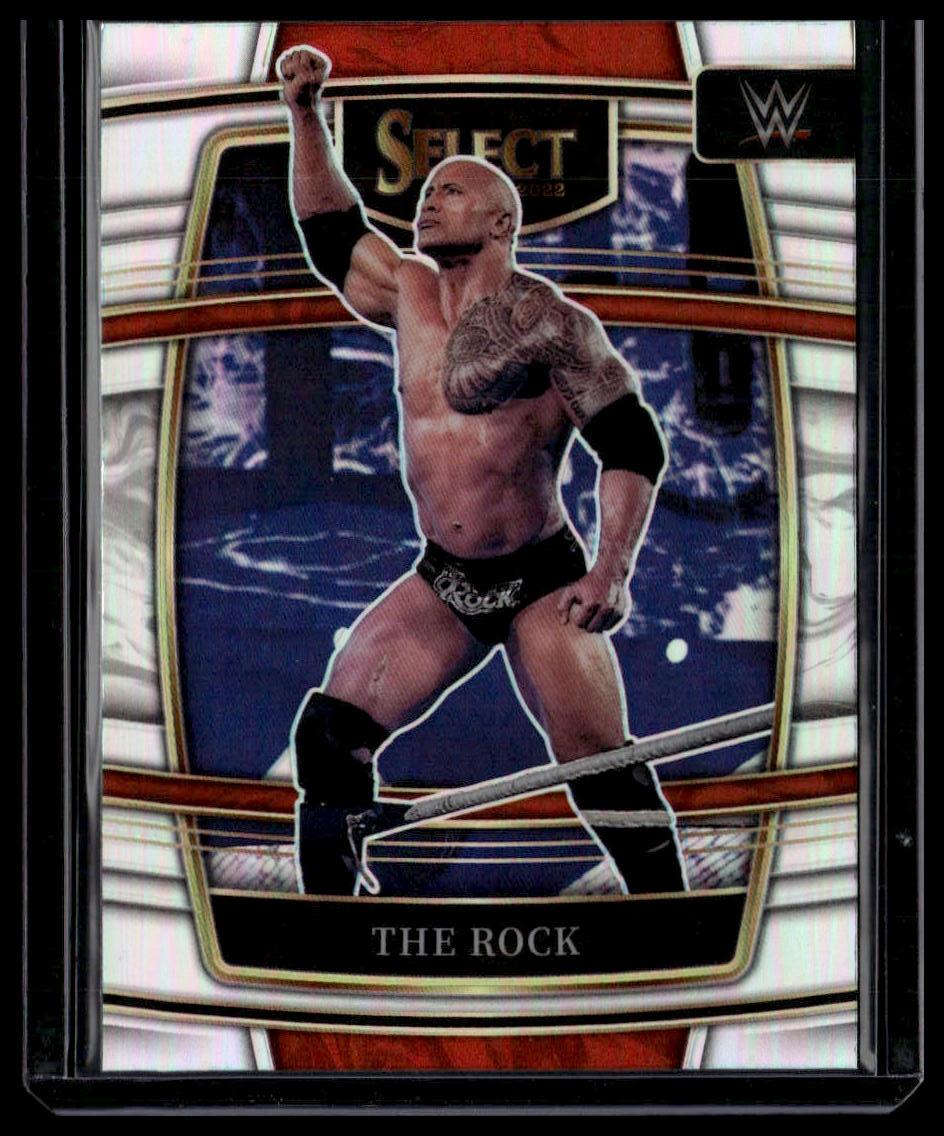 2022 Panini Select WWE #20 The Rock Silver Prizms