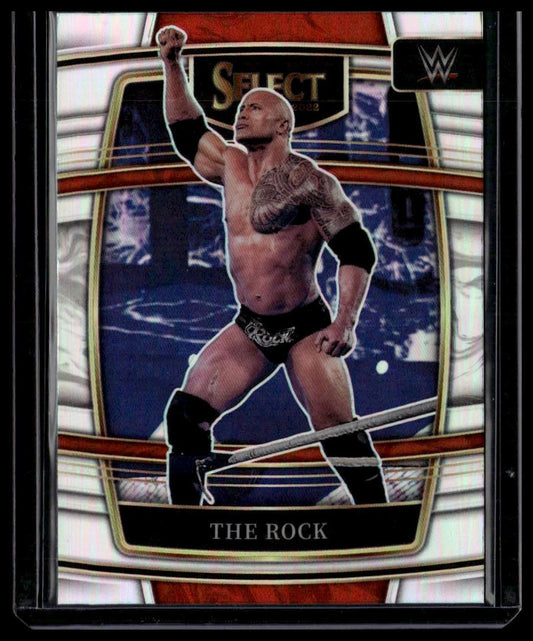 2022 Panini Select WWE #20 The Rock Silver Prizms