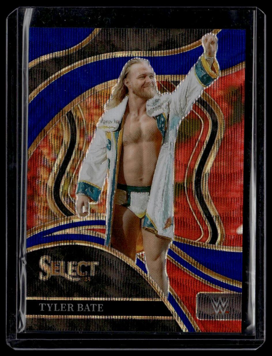 2024 Panini Select WWE #225 Tyler Bate Blue Wave Prizms #/49