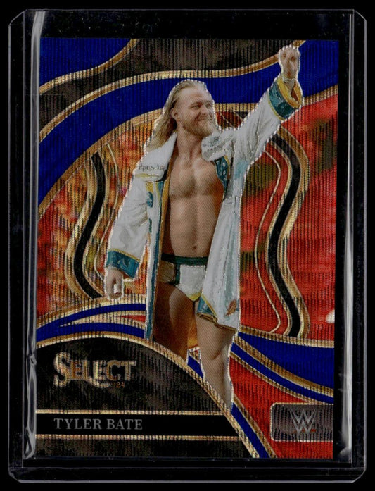 2024 Panini Select WWE #225 Tyler Bate Blue Wave Prizms #/49