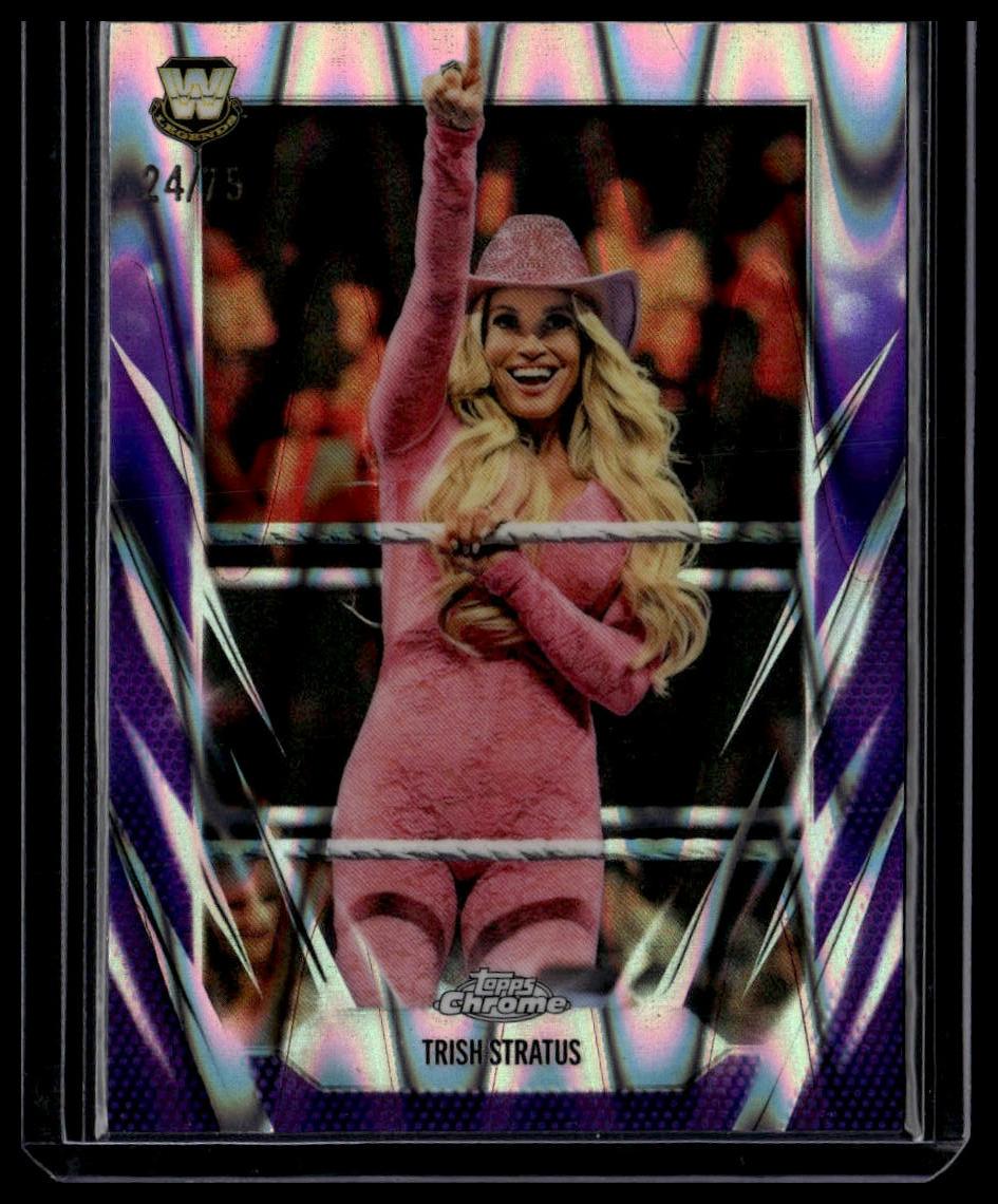 2026 Topps Chrome WWE #115 Trish Stratus Purple Refractor #/75