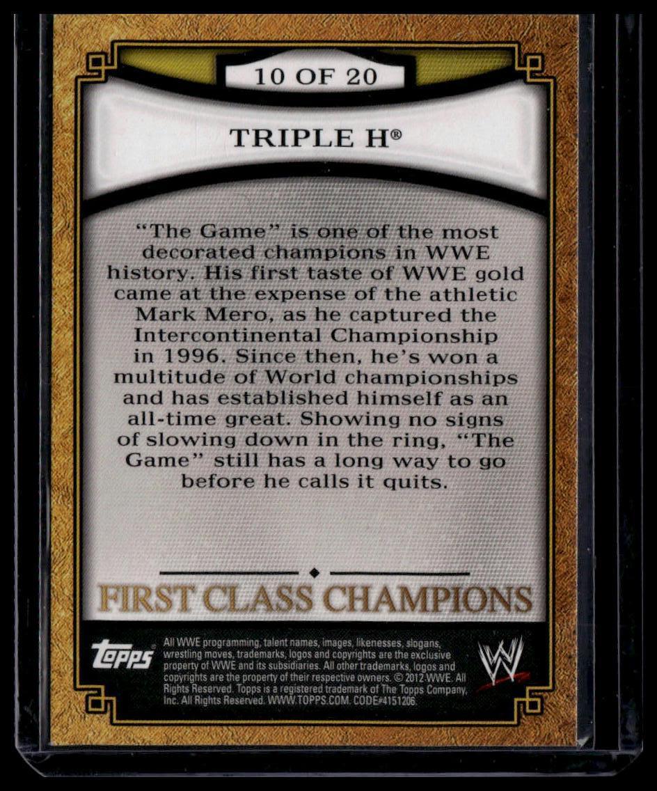 2012 Topps WWE #10 Triple H First Class Champions