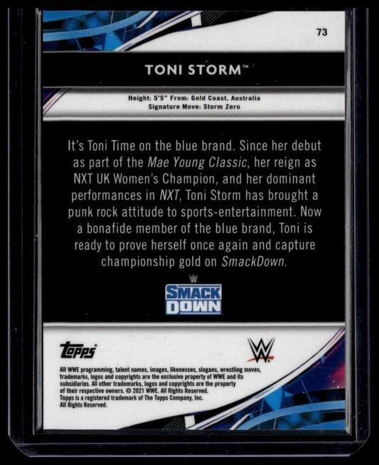 2021 Topps Finest WWE #73 Toni Storm Blue Refractors #/150
