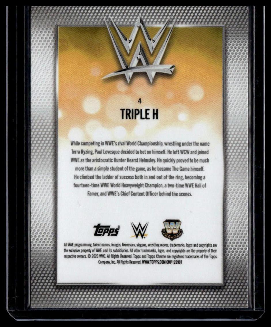 2026 Topps Chrome Sapphire Edition WWE #4 Triple H