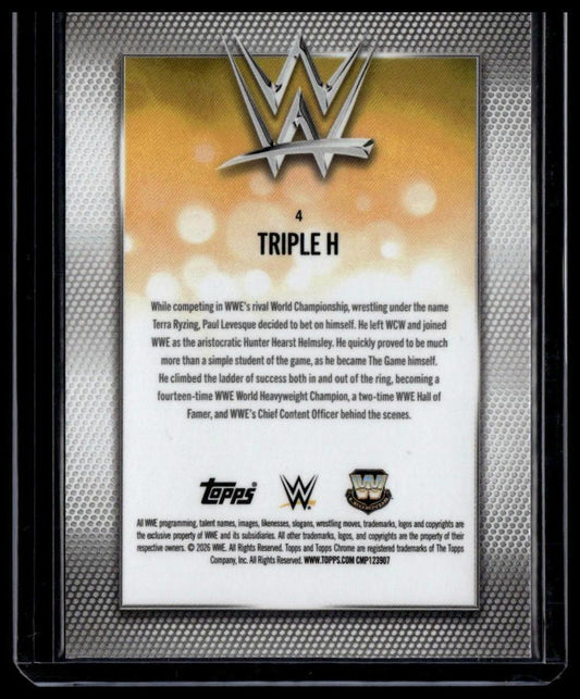 2026 Topps Chrome Sapphire Edition WWE #4 Triple H