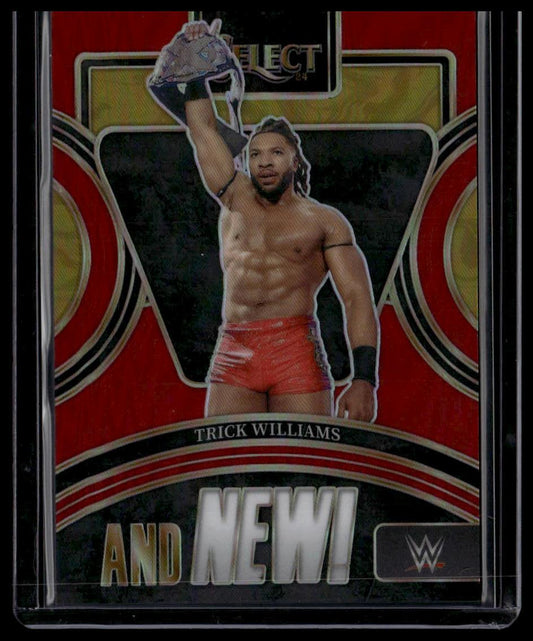 2024 Panini Select WWE #17 Trick Williams And NEW! Red Prizms #/99