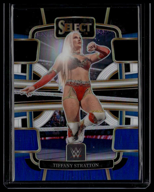 2024 Panini Select WWE #36 Tiffany Stratton Black and Blue Prizms #/399