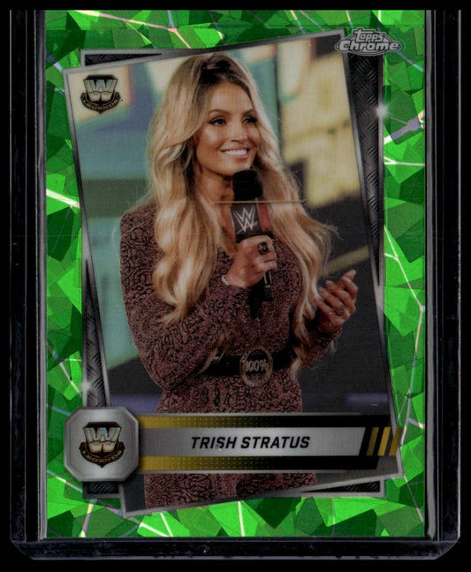 2025 Topps Chrome Sapphire Edition WWE #190 Trish Stratus Green #/75