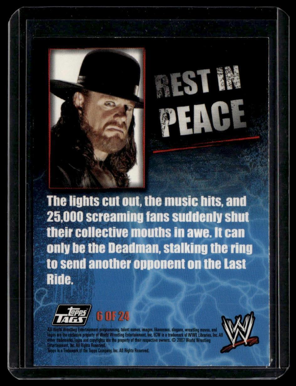 2007 Topps WWE Dog Tags Inserts #6 Undertaker Silver Tags