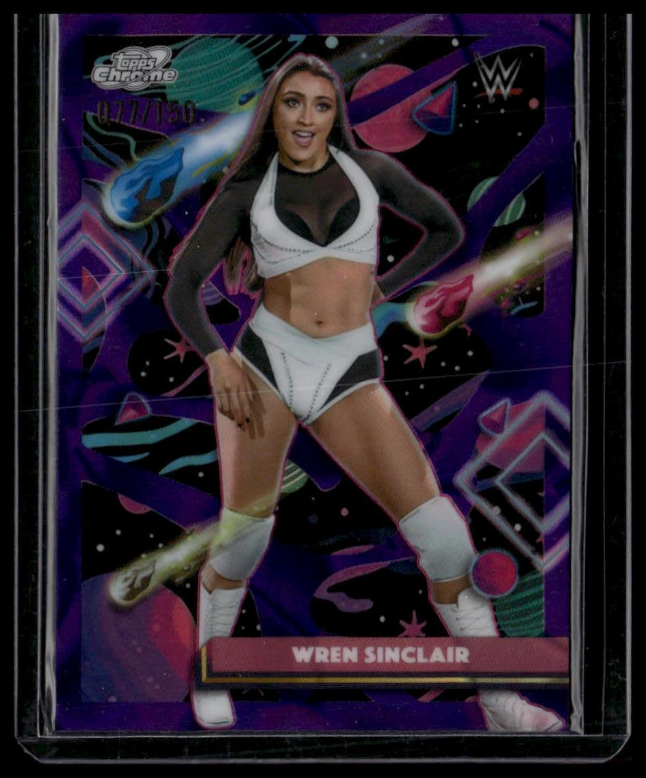 2026 Topps Chrome Cosmic WWE #161 Wren Sinclair Purple Nebula Refractor #/150