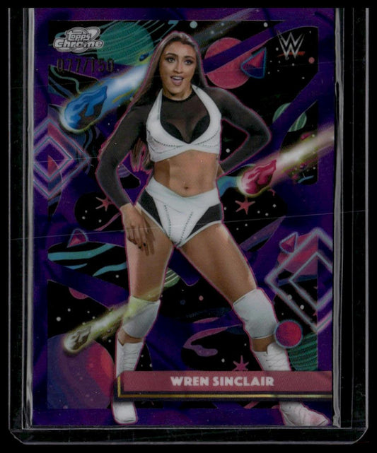 2026 Topps Chrome Cosmic WWE #161 Wren Sinclair Purple Nebula Refractor #/150