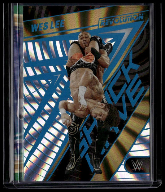 2023 Panini Revolution WWE #16 Wes Lee Shock Wave Sunburst #/99