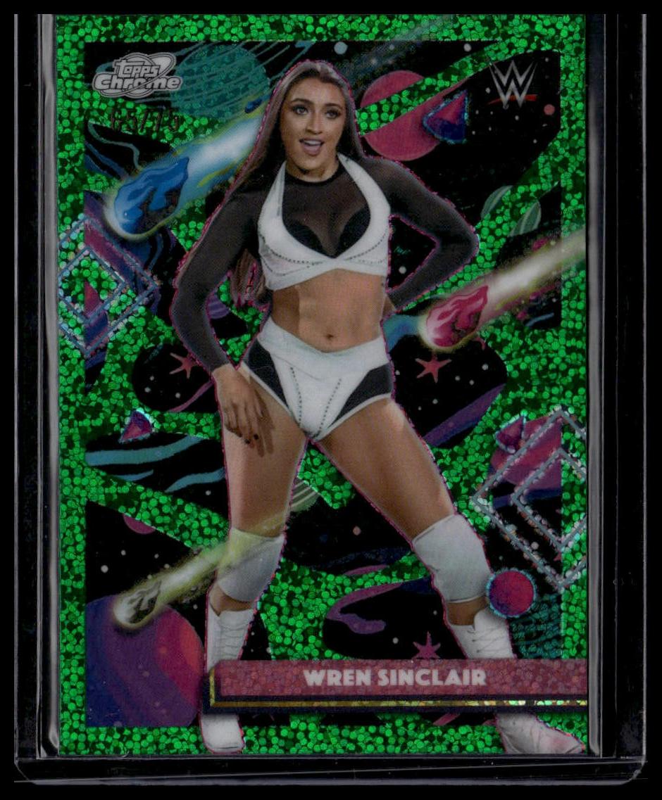 2026 Topps Chrome Cosmic WWE #161 Wren Sinclair Green Space Dust Refractor #/75