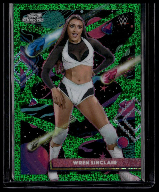 2026 Topps Chrome Cosmic WWE #161 Wren Sinclair Green Space Dust Refractor #/75