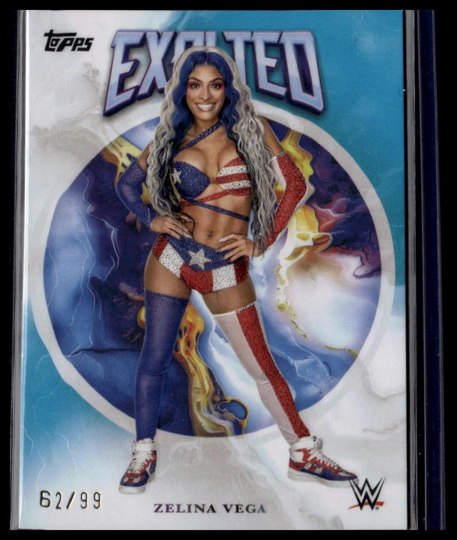 2025 Topps Exalted WWE #93 Zelina Vega Aqua #/99
