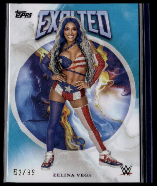 2025 Topps Exalted WWE #93 Zelina Vega Aqua #/99