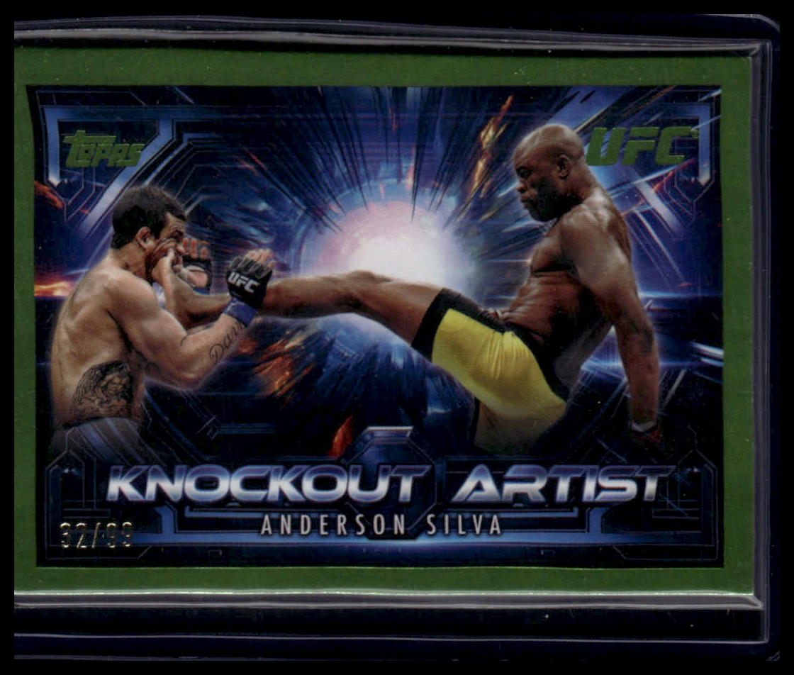 2025 Topps Knockout UFC #KA-7 Anderson Silva Knockout Artists Lime Green #/99