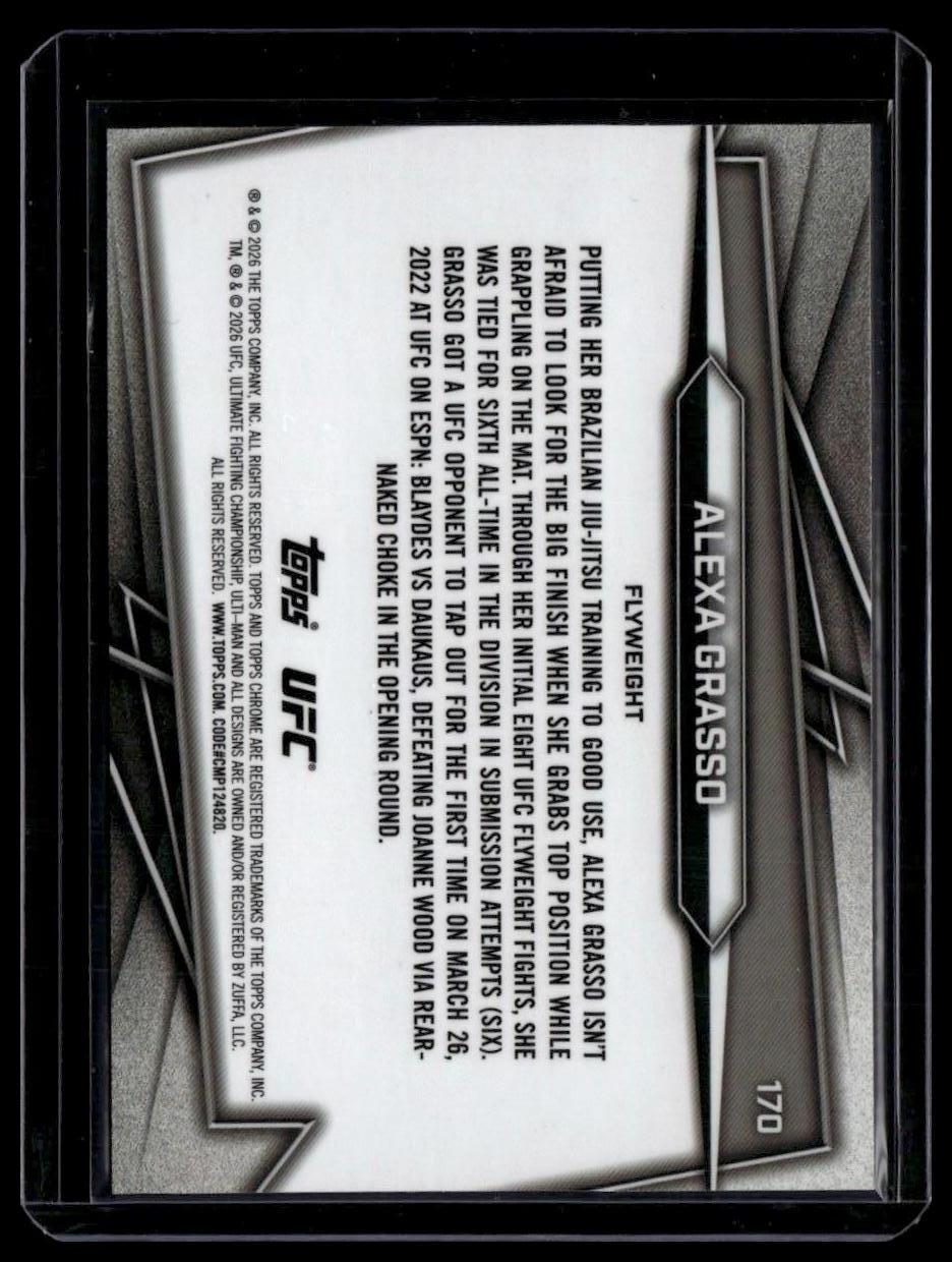 2026 Topps Chrome UFC #170 Alexa Grasso Gold Geometric Refractor #/50